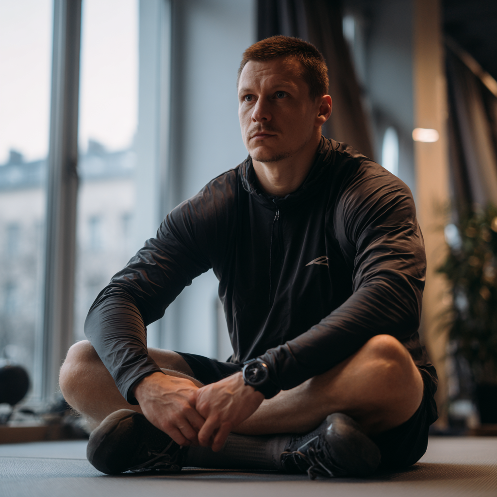 Чоловік тренується